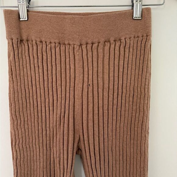 L.F. Markey Palmer Ribbed Knit Leggings in Camel | Size 8 - Picture 6 of 6